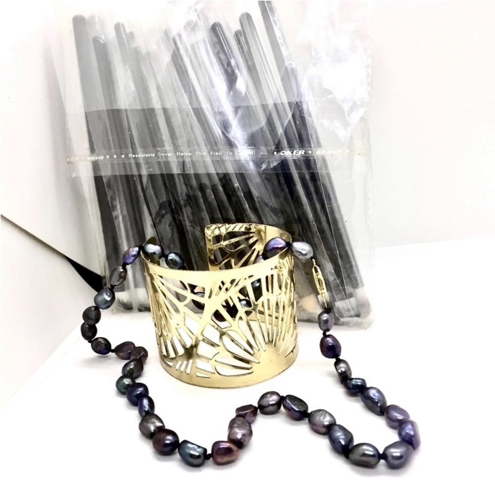 20 Pc Black Pro Makeup Brush Set